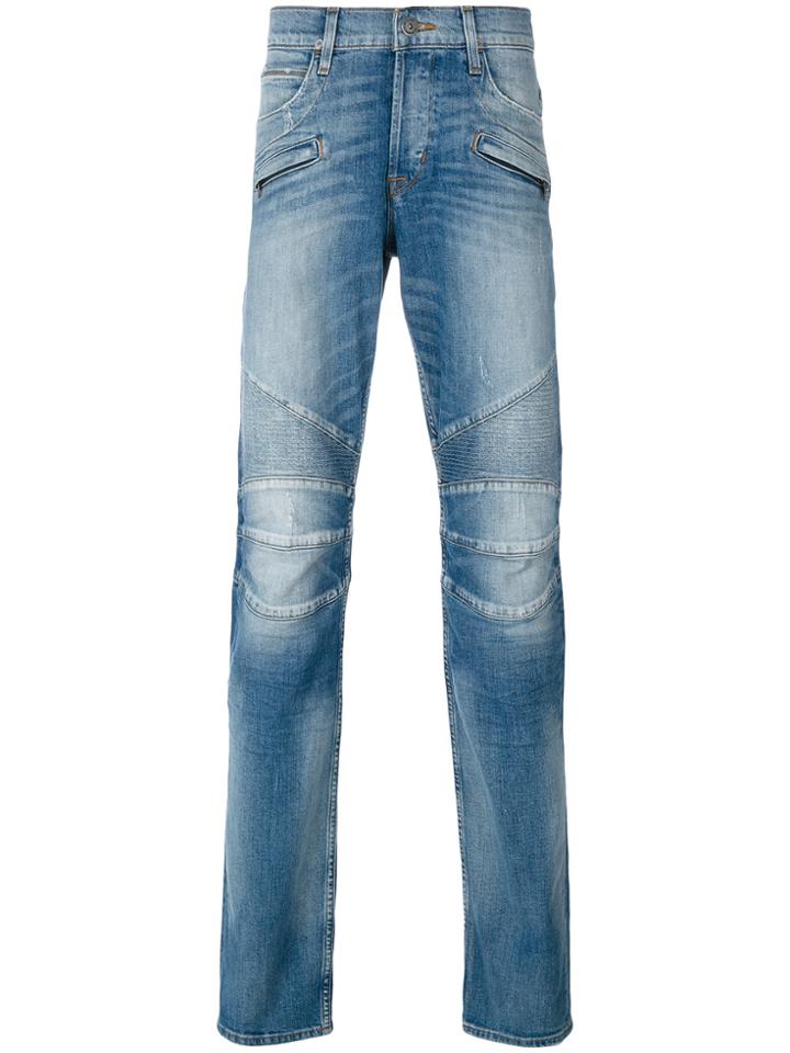 Hudson Denim Straight Biker Jeans - Blue