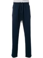 Dolce & Gabbana Logo Embroidered Track Trousers - Blue