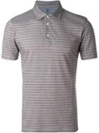 Brunello Cucinelli Striped Polo Shirt, Men's, Size: L, Brown, Cotton