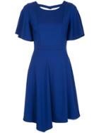 Loveless Asymmetric Flared Dress - Blue
