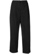 Odeeh Cropped Straight Trousers - Black