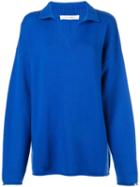 Extreme Cashmere Open Collar Sweater - Blue
