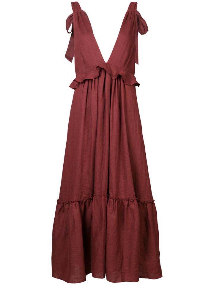 Three Graces Lydia Midi Dress - Brown