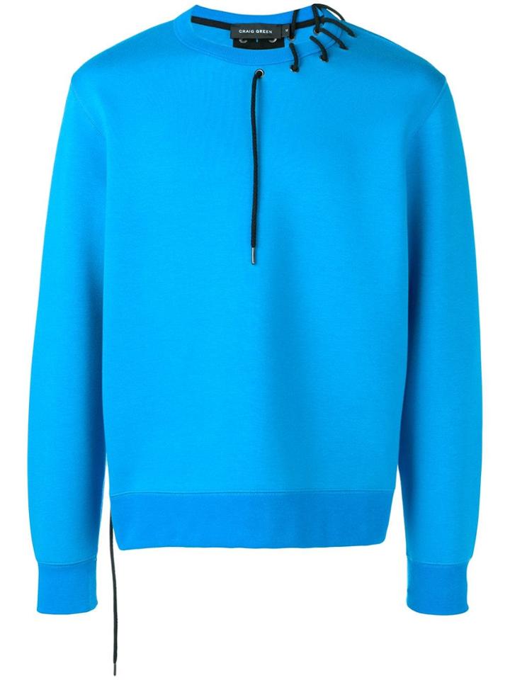Craig Green Lace-up Sweater - Blue