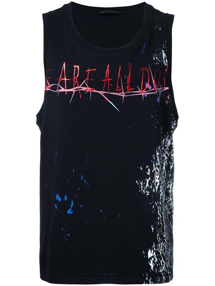 Haider Ackermann - Rock Print Vest - Men - Cotton - S, Black, Cotton