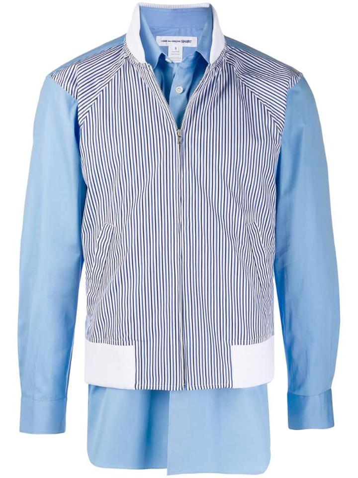 Comme Des Garçons Shirt Layered Style Shirt - Blue