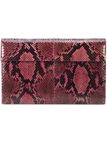 Susie Straubmueller Slim Clutch Bag - Pink & Purple