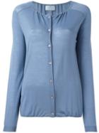 Prada Lana Cardigan, Women's, Size: 42, Blue, Virgin Wool