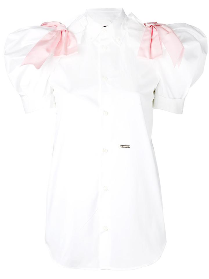 Dsquared2 - Puffy Shoulder Shirt - Women - Cotton/polyester/viscose - 44, White, Cotton/polyester/viscose