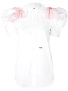 Dsquared2 - Puffy Shoulder Shirt - Women - Cotton/polyester/viscose - 44, White, Cotton/polyester/viscose
