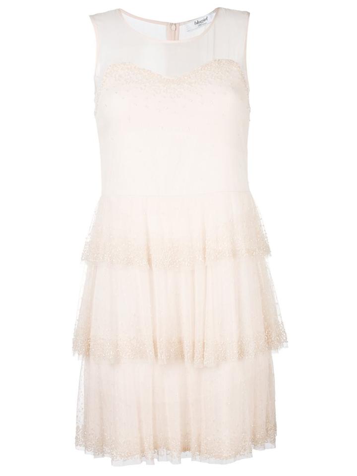 Blugirl Embellished Layered Dress, Women's, Size: 38, Pink/purple, Polyamide/polyester