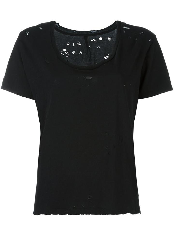 Unravel Destroyed T-shirt, Women's, Size: Medium, Black, Cotton