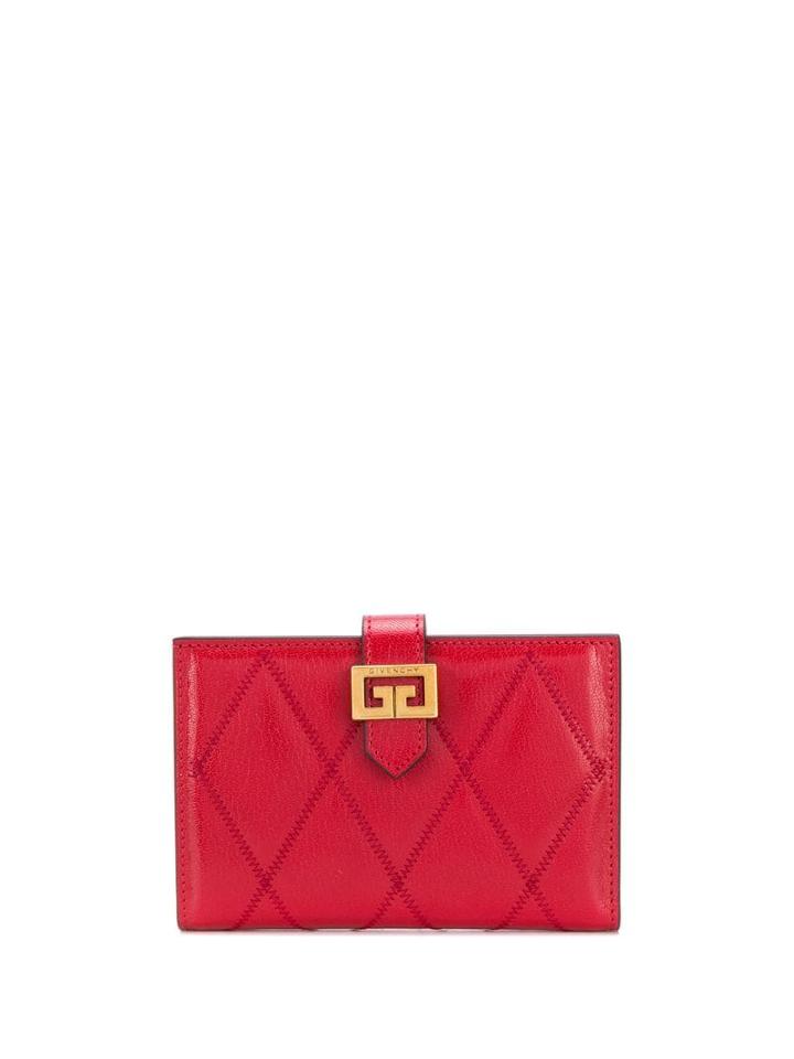 Givenchy Gv3 Quilted Wallet - Red