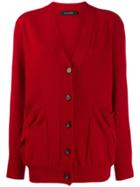 Cédric Charlier V-neck Cardigan - Red