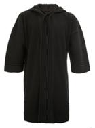 Homme Plissé Issey Miyake Pleated Hooded Shortsleeved Coat - Black