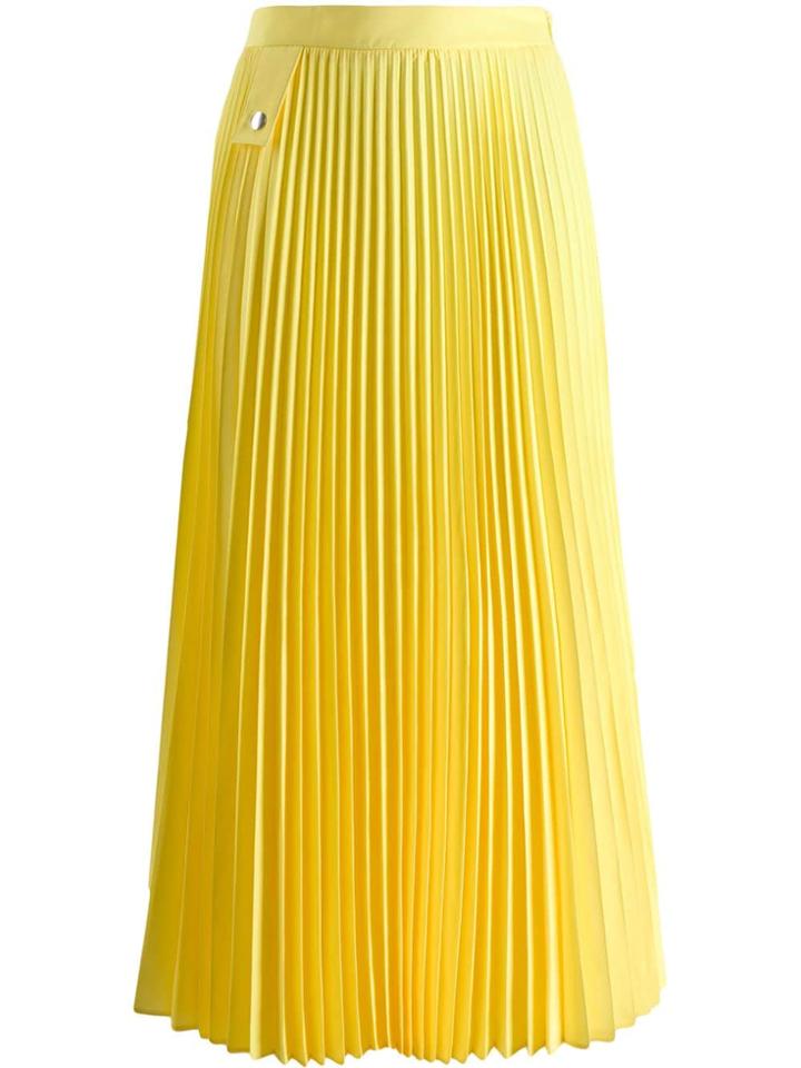 Marios Pleated Midi Skirt - Yellow