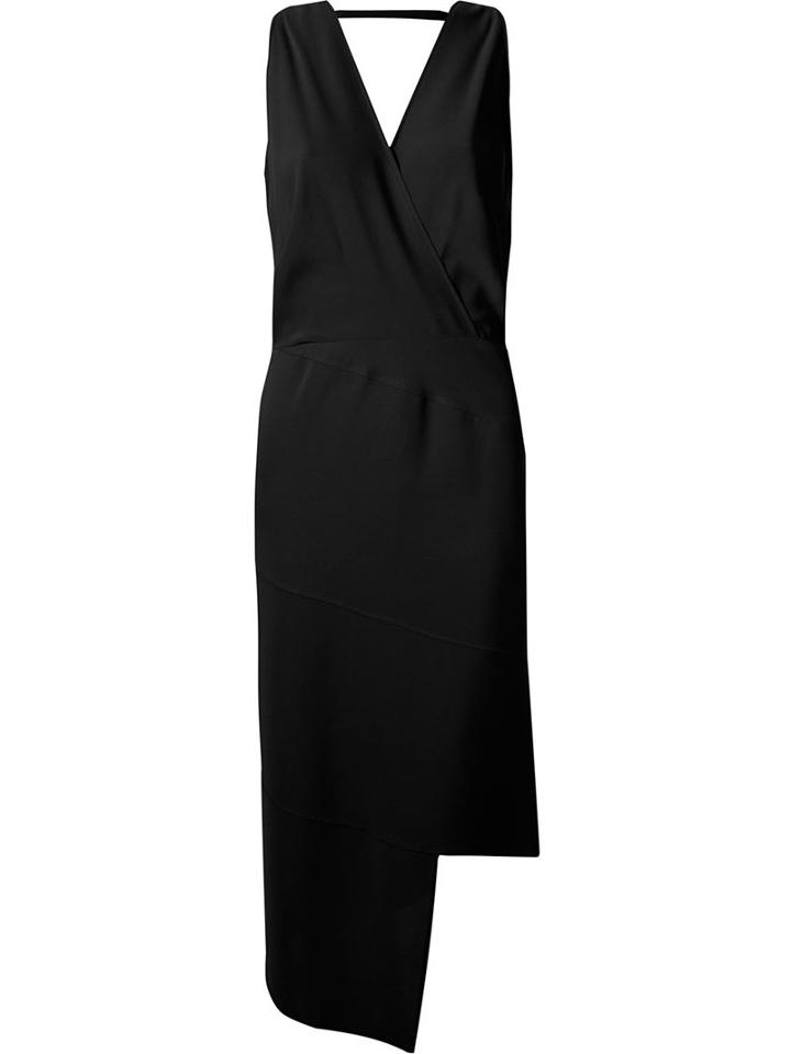 Andrea Marques Asymmetric Hem Midi Dress
