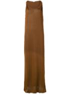 Tomas Maier - Twist Strap Maxi Dress - Women - Polyester/viscose - 8, Yellow/orange, Polyester/viscose