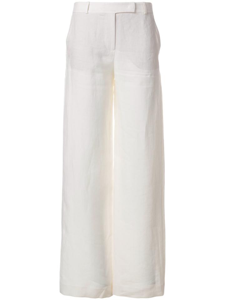 Loro Piana Wide Leg Trousers - White