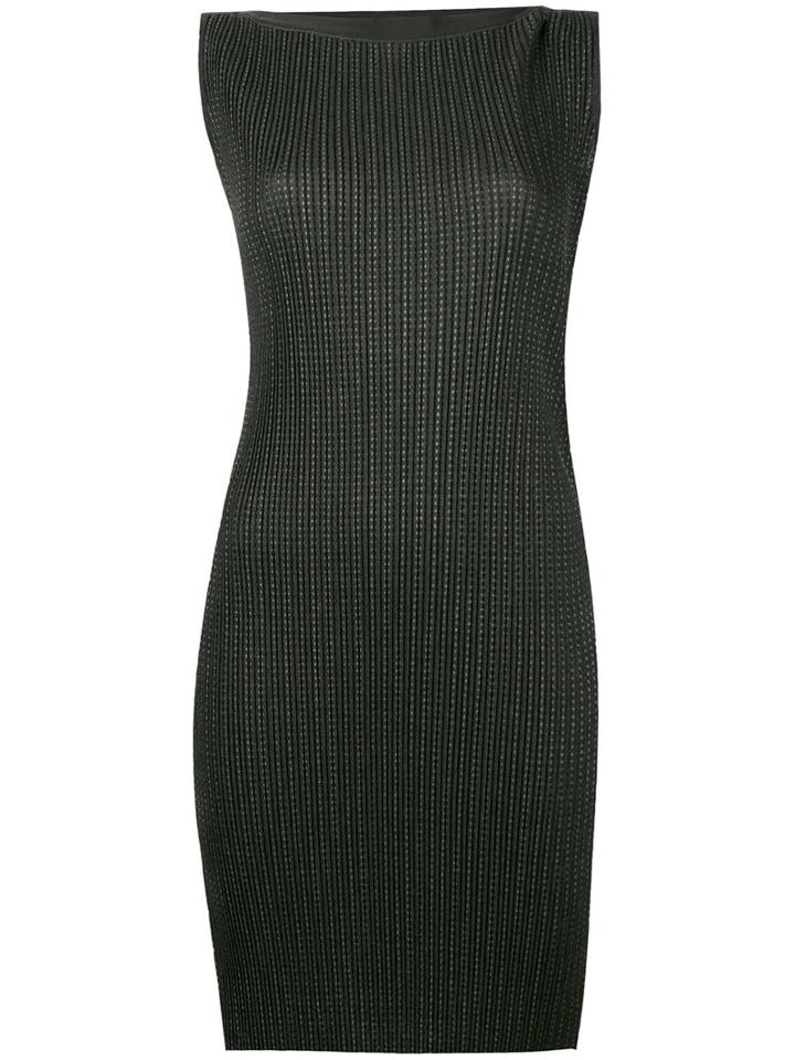 Emporio Armani - Fitted Embroidered Dress - Women - Polyester/viscose - 44, Green, Polyester/viscose