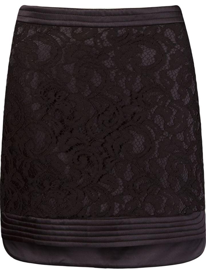 Martha Medeiros 'marescot' Lace Straight Skirt, Women's, Size: 42, Black, Cotton/viscose/polyamide/silk