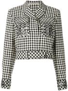 Bottega Veneta Cropped Checked Jacket - Multicolour