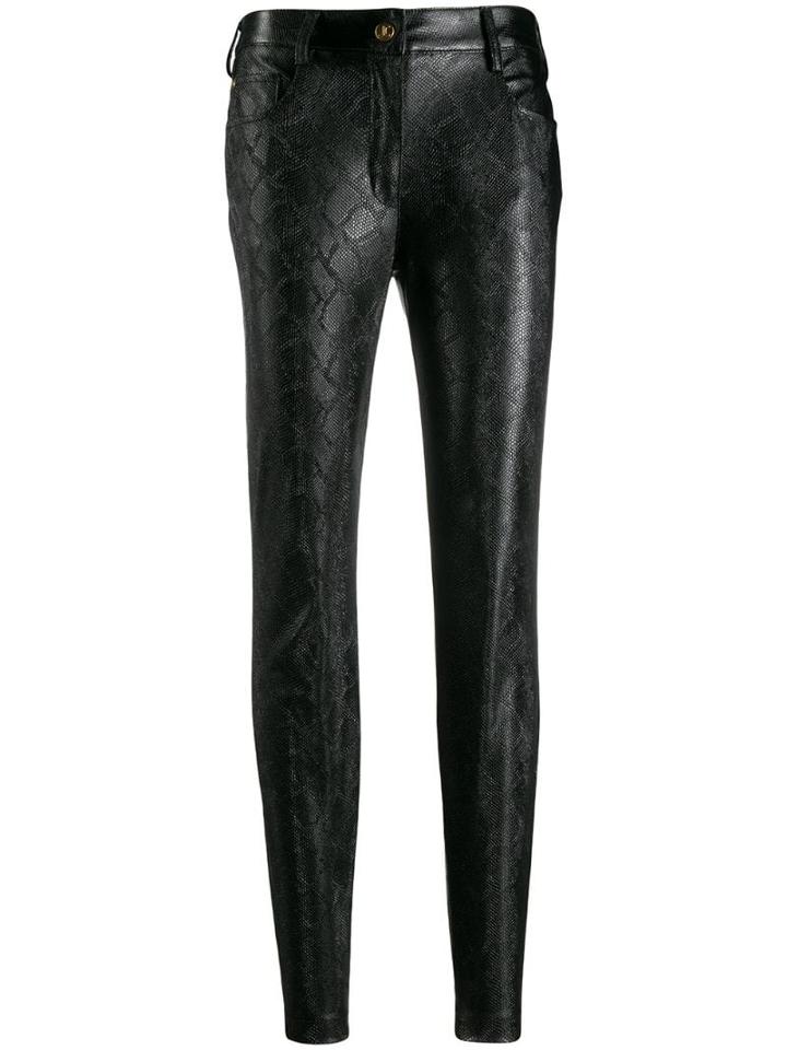 Just Cavalli Snakeskin-effect Trousers - Black