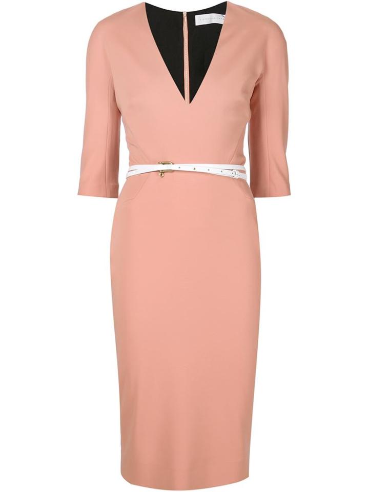 Victoria Beckham Three-quarter Sleeve Midi Dress
