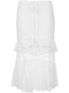 Suboo Sweet Thing Frilled Lace Midi Skirt - White