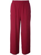 I'm Isola Marras Cropped Trousers, Women's, Size: 44, Red, Acetate/viscose