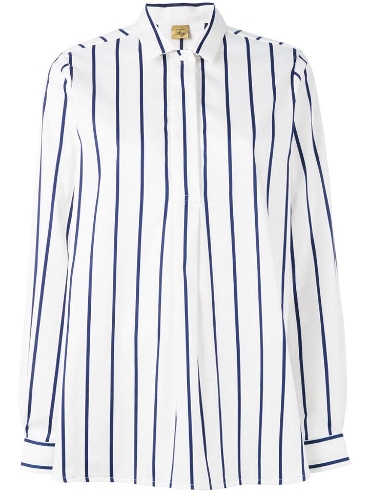 Fay Striped Shirt - White