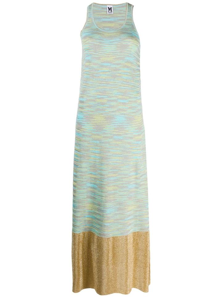 M Missoni Contrasting Hem Maxi Dress - Green