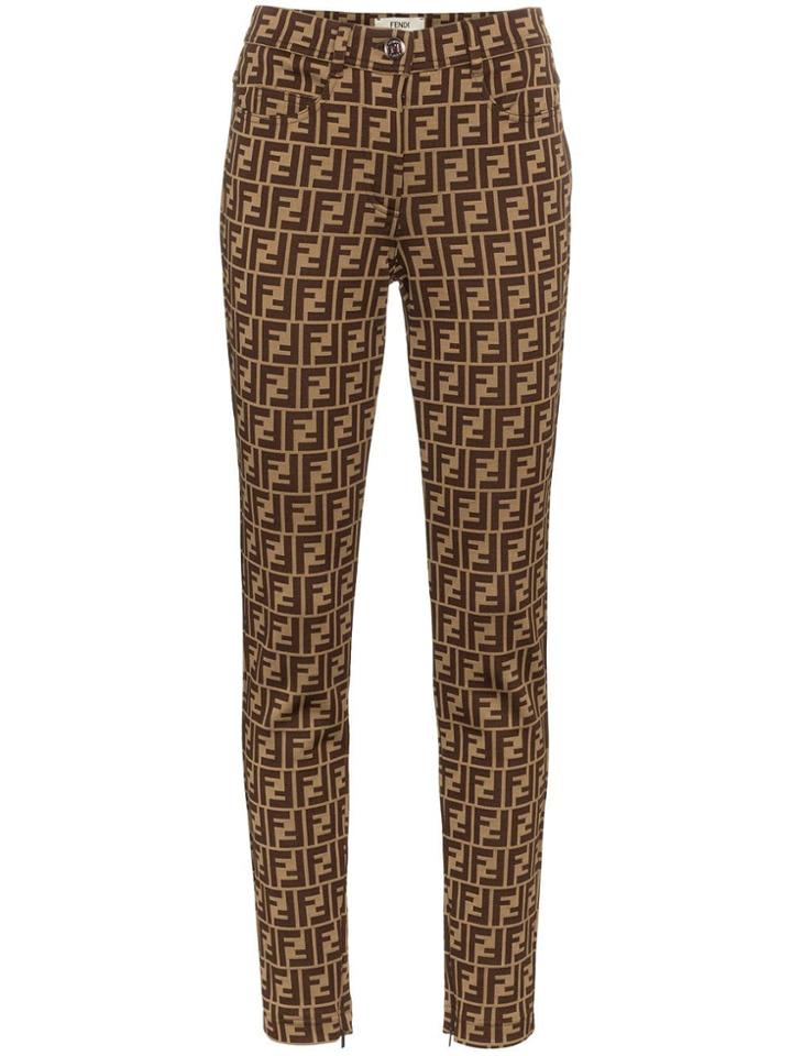 Fendi Fendi Logo Jeans Hr - Brown