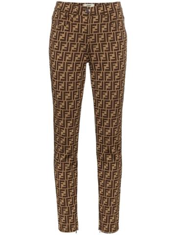 Fendi Fendi Logo Jeans Hr - Brown