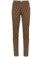 Fendi Fendi Logo Jeans Hr - Brown