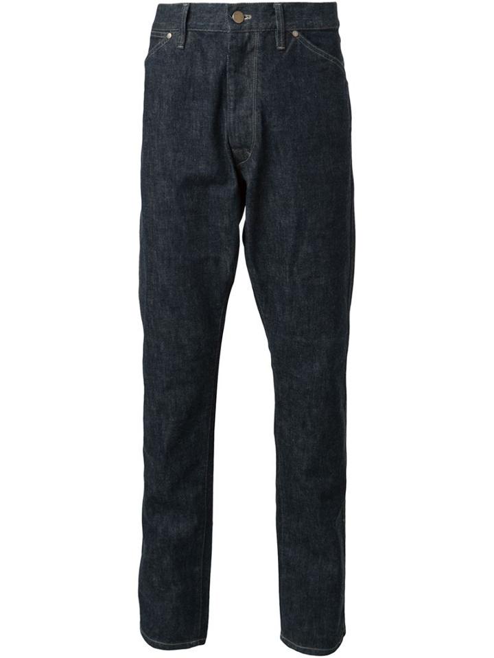 Lemaire Straight Leg Jeans, Men's, Size: 46, Blue, Cotton