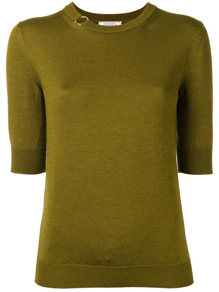 Nina Ricci Plain Jumper, Women's, Size: Small, Green, Silk/wool