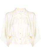 Chloé Cropped Pointed Collar Shirt - White