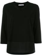 Fabiana Filippi V-neck Blouse, Women's, Size: 42, Black, Spandex/elastane/viscose