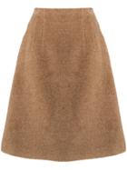 Jil Sander Navy A-line Flared Skirt - Brown