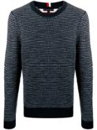 Tommy Hilfiger Embroidered Long-sleeve Sweater - Blue