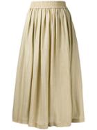 Etro Metallic (grey) Full Midi Skirt, Women's, Size: 40, Silk/polyamide