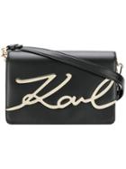 Karl Lagerfeld Signature Shoulder Bag - Black