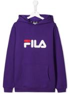 Fila Kids Teen Printed Logo Hoodie - Purple