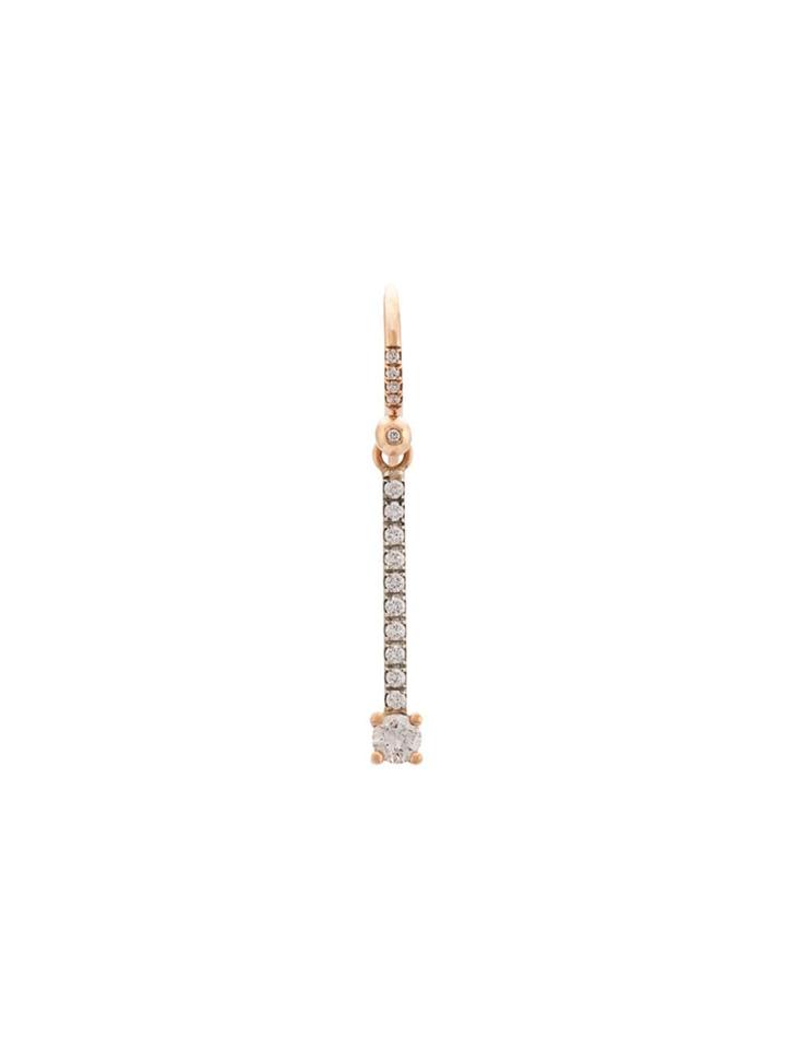 Irene Neuwirth 18kt Rose Gold Round Diamond Drop Earring