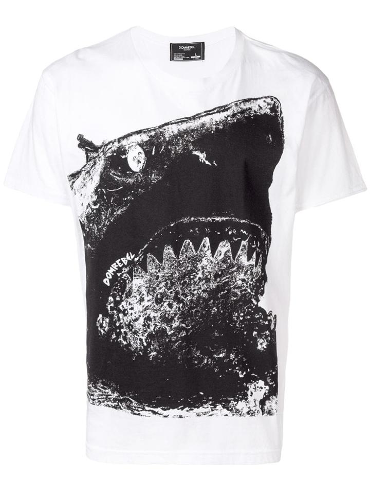 Dom Rebel Shark Print T-shirt - White