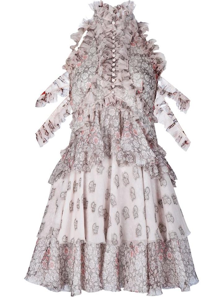 Alexander Mcqueen Ruffled Off The Shoulder Dress