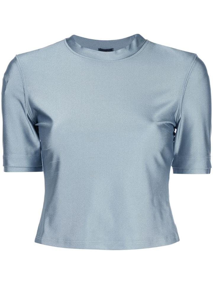 Callipygian Slim-fit Cropped Top - Grey