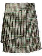 P.a.r.o.s.h. Checked Mini Skirt - Green