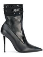 Tom Ford Logo Bandage Pointed Ankle Boots - Black